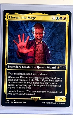 MTG Magic the Gathering Secret Lair Stranger Things #343 Eleven the Mage 11 - Image 1