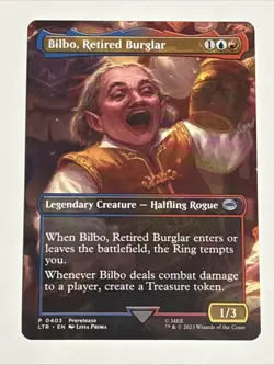 MTG Lord of the Rings Bilbo, Retired Burglar Borderless 0403 NM - Image 1