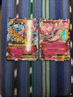 Pokemon TCG Diancie EX (XY43) & Mega Diance EX (XY44) Black Star Promos - Image 1