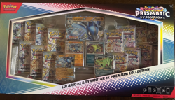 PRISMATIC EVOLUTIONS Lucario EX and Tyranitar EX Premium Collection Sam’s Club - Image 1