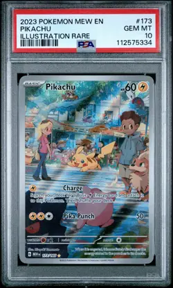 2023 POKEMON MEW EN-151 ILLUSTRATION RARE #173 PIKACHU PSA 10 - Image 1