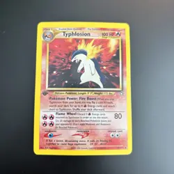 2000 POKEMON NEO GENESIS 1ST ED #18 TYPHLOSION-HOLO LP - Image 1