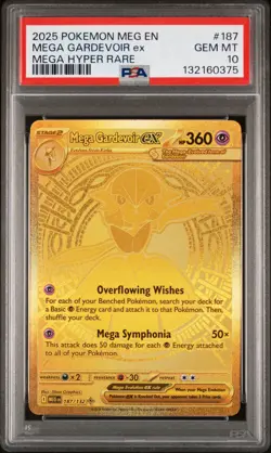 2025 POKEMON MEG EN-MEGA EVOLUTION MEGA HYPER RARE #187 MEGA GARDEVOIR EX PSA 10 - Image 1