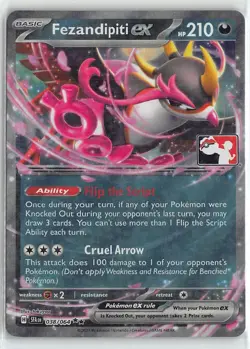 Pokemon Prize Pack Series Fezandipiti ex Foil Stamped Double Rare #38 - Image 1