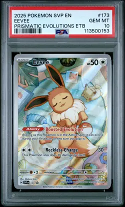 2025 POKEMON SVP EN-SV BLACK STAR PROMO #173 EEVEE PSA 10 - Image 1
