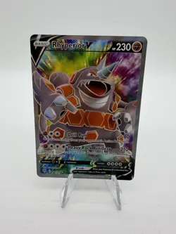 Rhyperior V (Full Art) 181/189 Pokemon SWSH03 Darkness Ablaze Holo Ultra Rare NM - Image 1