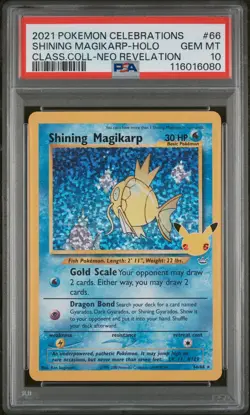 2021 Pokemon Celebrations Classic Collection #66 Shining Magikarp-Holo PSA 10 - Image 1