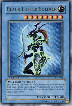 Yu-Gi-Oh TCG Black Luster Soldier Yugi Evolution SYE-024 1st Ed Ultra Rare LP - Image 1