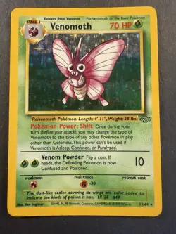 Pokemon TCG Venomoth Holo Rare Card 13/64 Jungle Set 1999 - Image 1