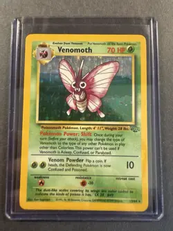 Pokemon TCG Venomoth Holo Rare Card 13/64 Jungle Set 1999 - Image 3