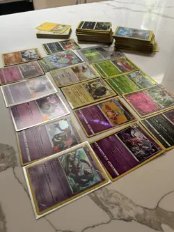 Huge 200+ Pokemon TCG Card Collection Lot with Vintage and 17 Holofoils - Image 1