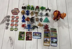 BAKUGAN Large Lot 55 pieces Battle Brawler Figures Cards Vintage - Image 1