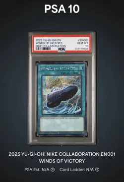 🔥 YU-GI-OH X Nike Promo Card Winds Of Victory Air Max 95 Spell Card PSA 10 🔥 - Image 1