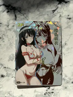 Mai Sakurajima Bunny Girl Senpai Goddess Story DMG K1-ZR Anime Girl Waifu Card - Image 1