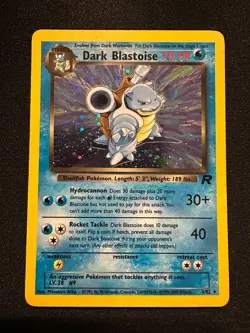 Pokemon Dark Blastoise Holo Rare TCG Card 3/82 LP Condition - Image 1