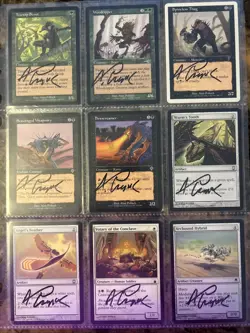 E-1 Mixed Lot Of Signed Alan Pollack Magic The Gathering Cards - Image 1