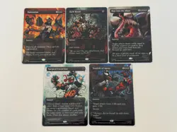 MTG Secret Lair Marvel Spiderman Venom Unleashed Color Non-Foil Edition Set Of 5 - Image 1