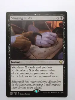 MTG Stinging Study (C21) Commander 2021 Regular Rare 044/081 - Image 1