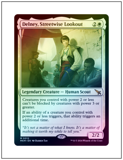 1x Delney, Streetwise Lookout, Foil, Murders at Karlov Manor, Magic MTG NM - Image 1