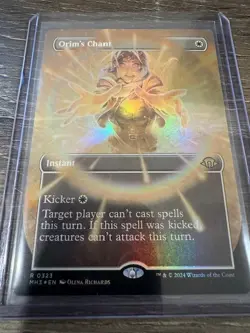 Magic The Gathering Modern 3 Horizons Borderless Foil Orim's Chant #0323 - Image 2