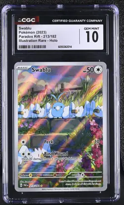 SWABLU Paradox Rift Illustration Rare #213 CGC 10 Pokemon [Nostalgium] - Image 1