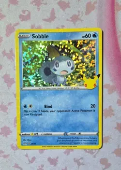 LIGHT HOLO BLEED ERROR Pokemon Sobble McDonald's 25th Anniversary Promos 024/025 - Image 1