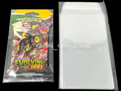 50X - Pokemon Sleeved Blister Booster Pack Protective Sleeves Pack not Included - Image 1
