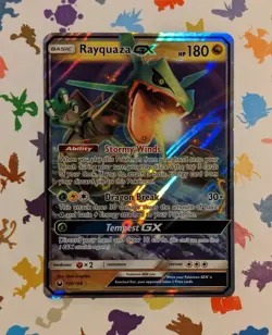 Pokemon TCG Rayquaza GX 109/168 Sun & Moon Celestial Storm Holo English 2018 - Image 1
