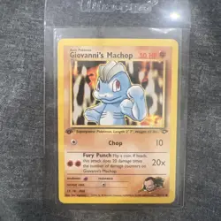Pokemon TCG Giovanni's Machop Gym Challenge 1st Edition Common 72/132 MP - Image 1