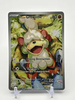 Hisuian Growlithe 181/167 Illustration Rare -Pokemon TCG Twilight Masquerade -NM - Image 1