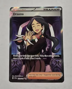 Pokemon TCG Full Art Trainer Lot - Lacey, Drasna, Hala, Caretaker (NM) - Image 4