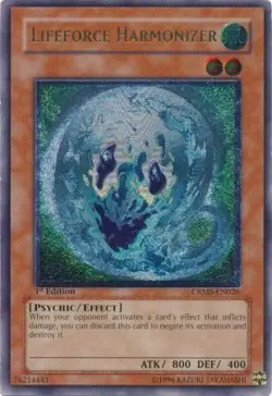 YuGiOh 5D's Crimson Crisis Ultimate Rare Lifeforce Harmonizer CRMS-EN026 - Image 1
