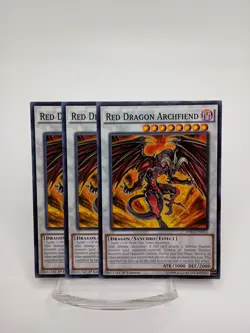 3x Yugioh Red Dragon Archfiend HSRD-EN023 1st Edition Common LP 3x - Image 1