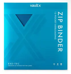 VaultX 12 Pocket Exo-Tec Zip Binder Neon Blue - Holds 480 Cards IN HAND - Image 2
