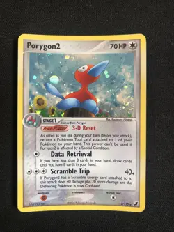 PORYGON 2 12/115 Holo pokemon card EX UNSEEN FORCES 2005 LP+ - Image 1