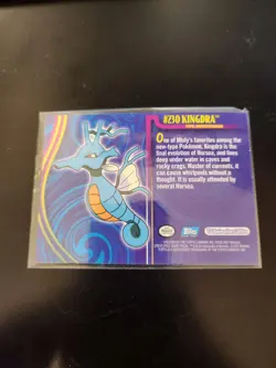 Kingdra # 230 Pokemon Card Topps TV Animation Edition Foil Holo rare - Image 2