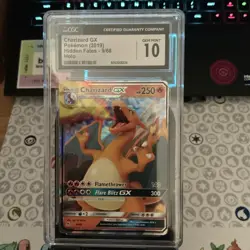 Pokemon Charizard GX Holo Ultra Rare Card 9/68 Hidden Fates, CGC Pristine 10 - Image 1