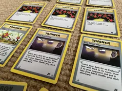 1999 Pokemon Unlimited Base Set Team Rocket Trainer Energy Card Bundle x18 Cards - Image 2