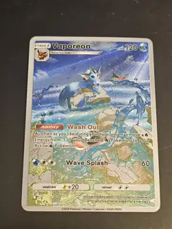 Vaporeon A1a 072/066 TCG Pocket Mythical Island Custom Textured Fanart Card - Image 1