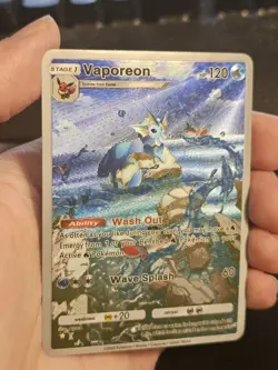 Vaporeon A1a 072/066 TCG Pocket Mythical Island Custom Textured Fanart Card - Image 2