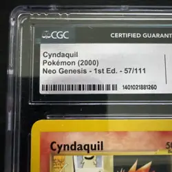 Cyndaquil #57/111 CGC 8.5 Graded Pokemon Card 2000 Neo Genesis - 1st Edition - Image 3