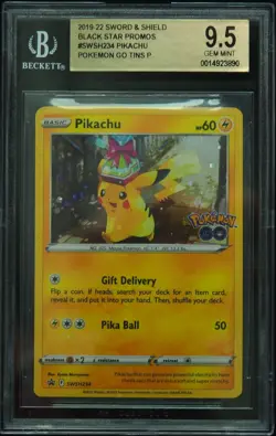 Pikachu #SWSH234 BGS 9.5 Gem Mint Black Star Promos Pokemon Card - Image 1