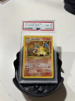 1999 Pokemon TCG Charizard Base Set Holo Rare Card 4/102 PSA 8 - Image 1
