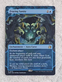 MTG Fraying Sanity - Wilds of Eldraine (WOE) #19 Magic Card Rare NM - Image 1