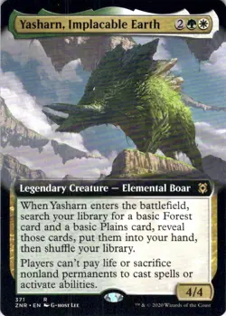 MTG Yasharn, Implacable Earth (Extended Art) (371) | NM | Zendikar Rising {ZNR} - Image 1