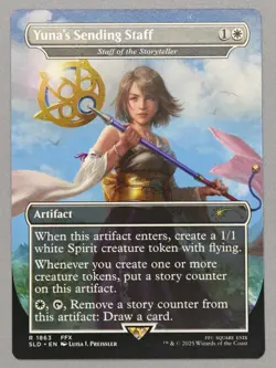 MTG x FINAL FANTASY SECRET LAIR - YUNA'S SENDING STAFF #1863 NON-FOIL - Image 1