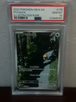 PSA 10 GEM MINT Psyduck 151 Illustration Rare Full Art Holo Pokemon 175/165 - Image 1