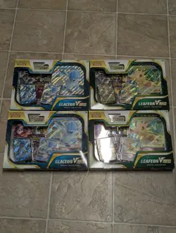 Pokemon TCG Leafeon V Star (x2) and Glaceon V Star(x2) Special Collection Boxes - Image 1