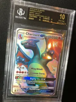 Pokemon Hidden Fates Shiny Charizard GX SV49SV94 Black Label BGS 10 Pristine - Image 1