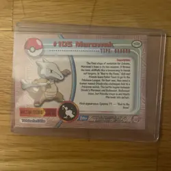 Pokemon Marowak #105 Topps TV Animation Edition 2000 - Image 2